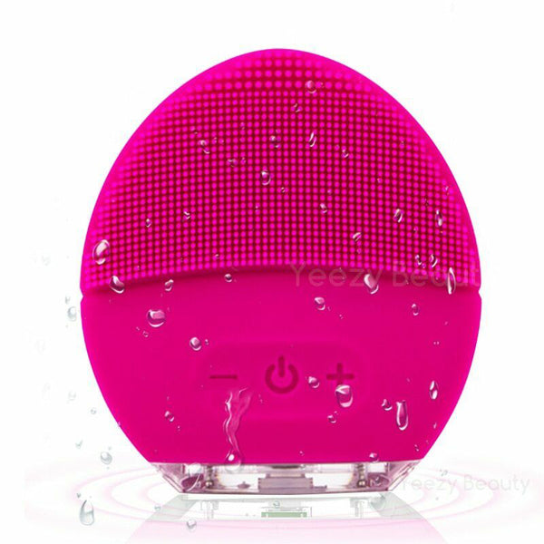 Electric Silicone Face Cleansing Brush Cleanser Massager vibrate facial