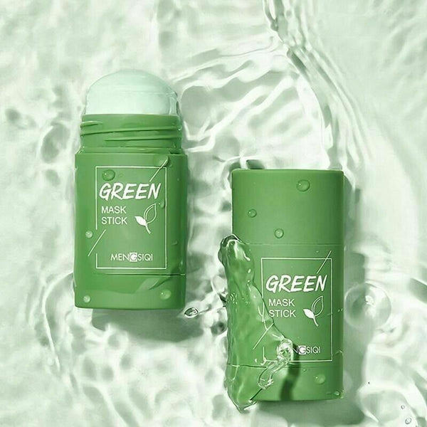 3X Green Tea Purifying Clay Mask Oil Pore Cleaner Anti Acne Egg Plant Fine Solid