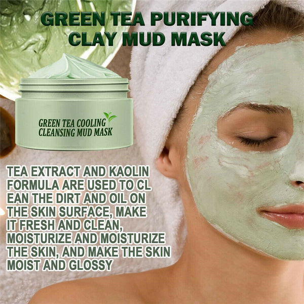3 Green Tea Purifying Clay Stick Mask Deep Cleaning Beauty Oil Control Anti Acne