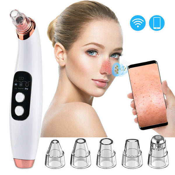 Visual Blackhead Remover Wifi Camera Pore Vacuum Suction Face Nose Acne Cleaner