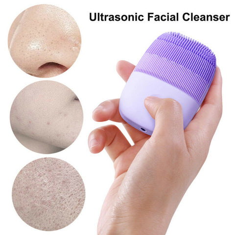 Ultrasonic Facial Cleansing Brush Face Cleaner Massage Skin Care Spa Massager