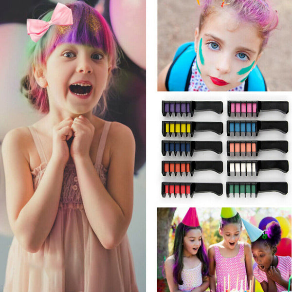 Temporary Hair Chalk Hair Color Comb Dye Salon Kits Party Fans Washable DIY Cosplay