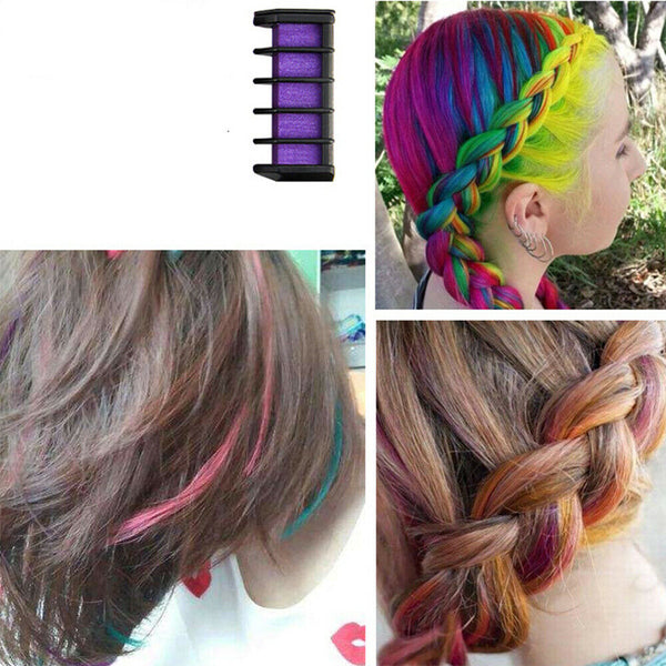 Temporary Hair Chalk Hair Color Comb Dye Salon Kits Party Fans Washable DIY Cosplay