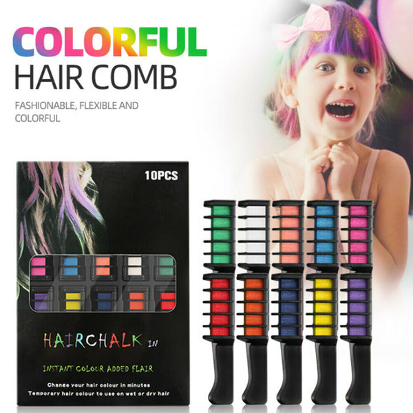 Temporary Hair Chalk Hair Color Comb Dye Salon Kits Party Fans Washable DIY Cosplay