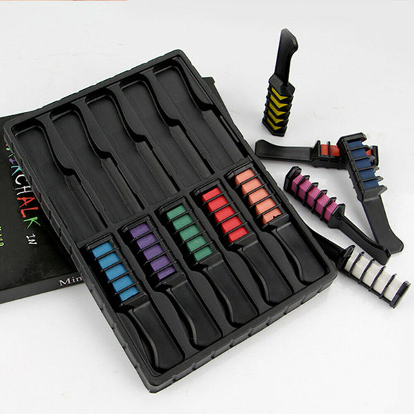 Temporary Hair Chalk Hair Color Comb Dye Salon Kits Party Fans Washable DIY Cosplay
