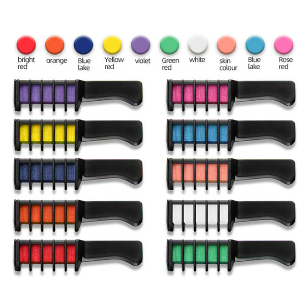 Temporary Hair Chalk Hair Color Comb Dye Salon Kits Party Fans Washable DIY Cosplay