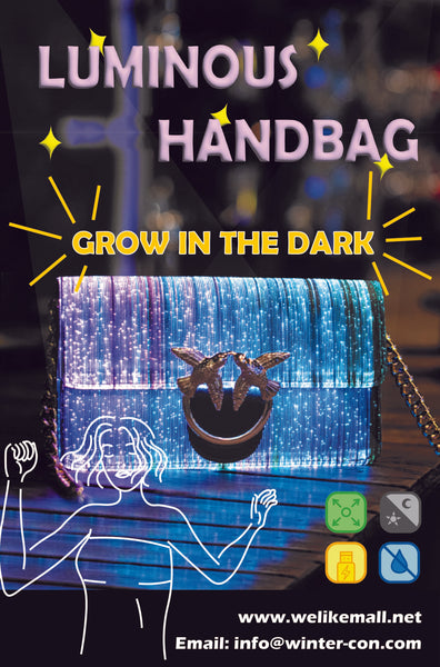 Trendy Play Fashion Optical Fiber Color Change Luminous Women Handbag Bag