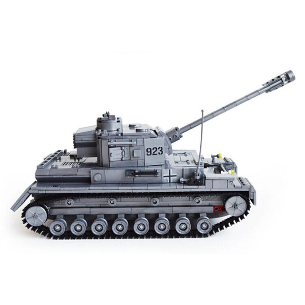 3D Construction Educational Toys 1193 PCS Plastic Building Blocks Bricks 82010 German Armored Military Tank Cannon Model F2 Troop