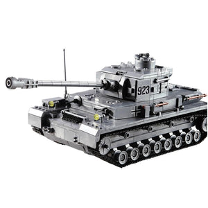 3D Construction Educational Toys 1193 PCS Plastic Building Blocks Bricks 82010 German Armored Military Tank Cannon Model F2 Troop