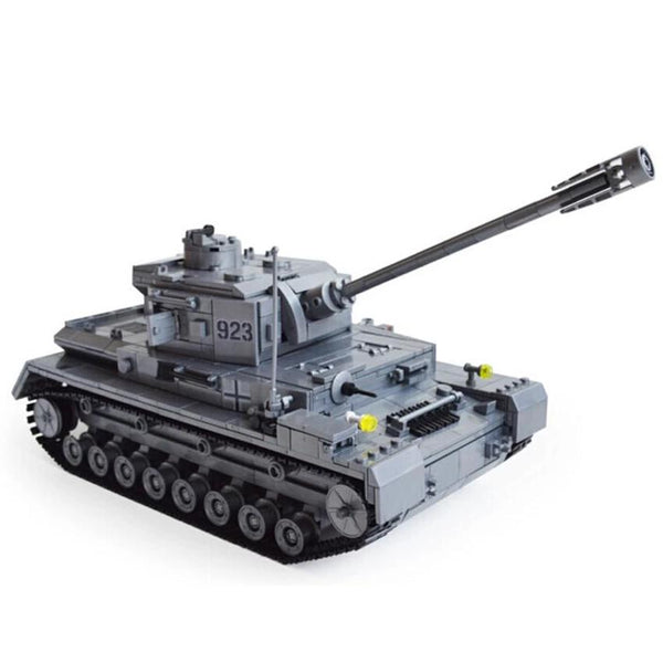3D Construction Educational Toys 1193 PCS Plastic Building Blocks Bricks 82010 German Armored Military Tank Cannon Model F2 Troop
