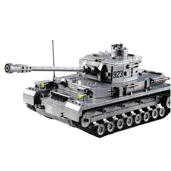 3D Construction Educational Toys 1193 PCS Plastic Building Blocks Bricks 82010 German Armored Military Tank Cannon Model F2 Troop