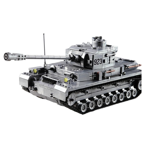 3D Construction Educational Toys 1193 PCS Plastic Building Blocks Bricks 82010 German Armored Military Tank Cannon Model F2 Troop