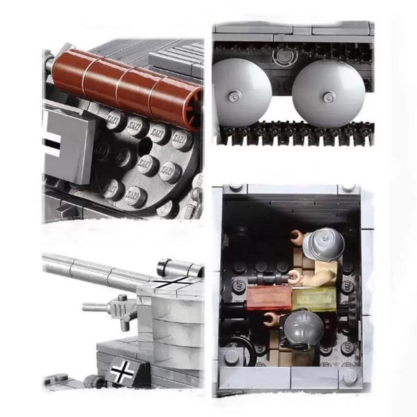 Military German PZKPFW-II Tank Century Tanks Bricks Building Blocks Set 868pcs