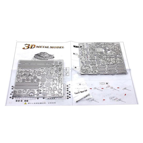 DIY Collectible 3D Army German Tiger Tank Solid Puzzle Metal Micro Model Gift