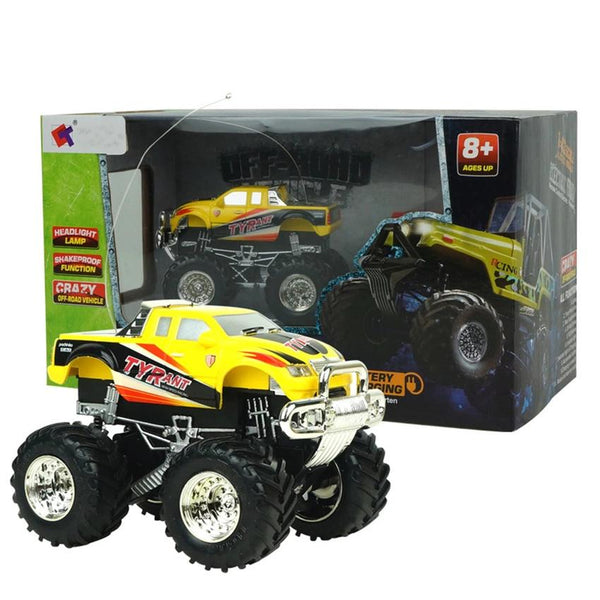 4Ch Remote Control High Speed Electric RC Car 1:43 Off-Road Vehicle Model Yellow