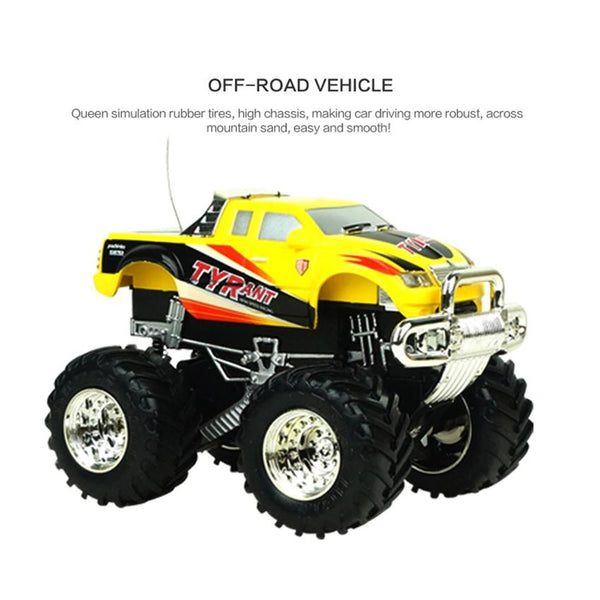 4Ch Remote Control High Speed Electric RC Car 1:43 Off-Road Vehicle Model Yellow
