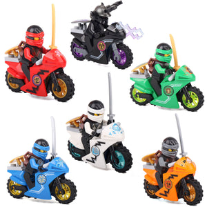 6 Minifigures Building Brick for Ninja Ninjago Jay Cole Lloyd Kai Zane Lord