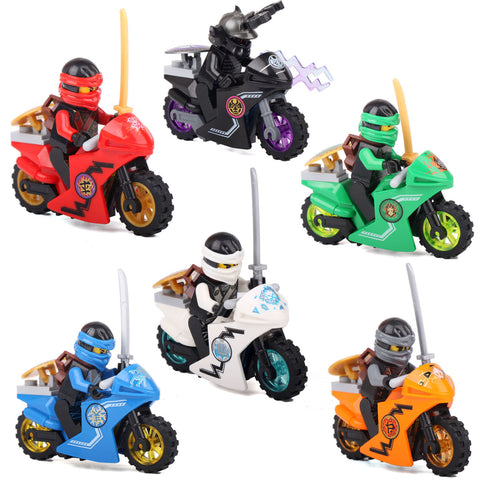 6 Minifigures Building Brick for Ninja Ninjago Jay Cole Lloyd Kai Zane Lord