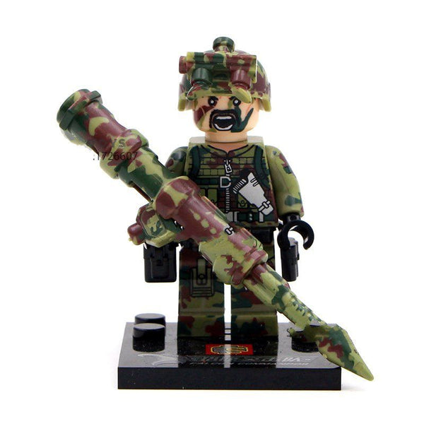 6 pcs minifigure blocks toys Toy for Police Falcon Commandos Marine Corps