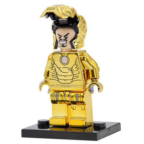 10 pcs Chrom golden Minifigures Building Blocks Toys Toy for Ironman