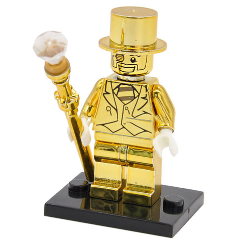 10 pcs Gold Limited Edition Chrom golden Minifigures Building Blocks Toys