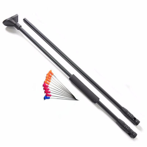 Game Black Blow Gun with Junction Tube and 10pcs Metal Needles Foam Comfort Grip