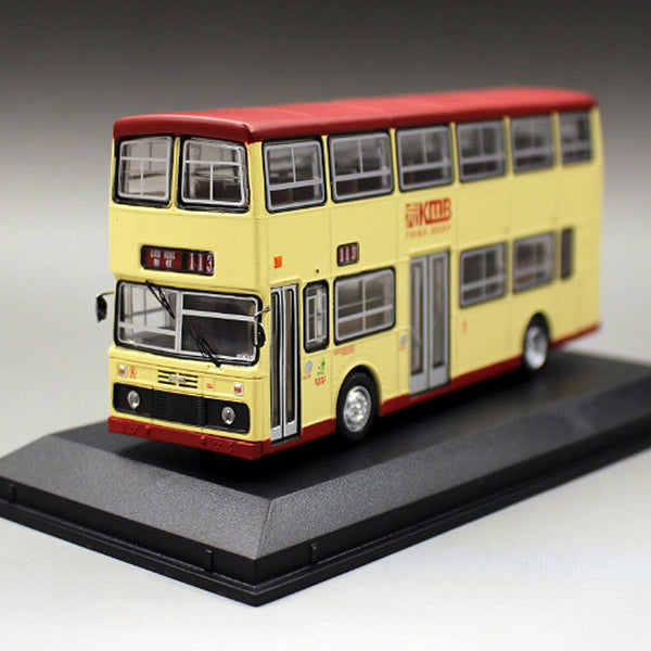 Toy Double Route Decker Bus KMB 1:76 Hongkong 113 Road Bus Model Kids Toy Gift