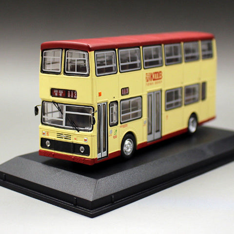 Toy Double Route Decker Bus KMB 1:76 Hongkong 113 Road Bus Model Kids Toy Gift