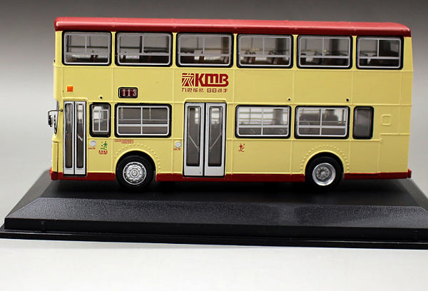 Toy Double Route Decker Bus KMB 1:76 Hongkong 113 Road Bus Model Kids Toy Gift