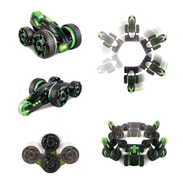 Latesst RC Stunt Cars 6CH Wheel Acrobatic Dump Car LED Light Toy Christmas Gifts