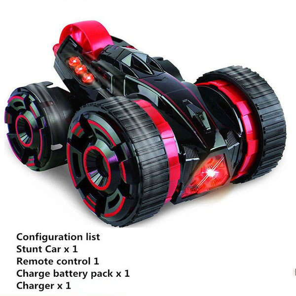 Latesst RC Stunt Cars 6CH Wheel Acrobatic Dump Car LED Light Toy Christmas Gifts