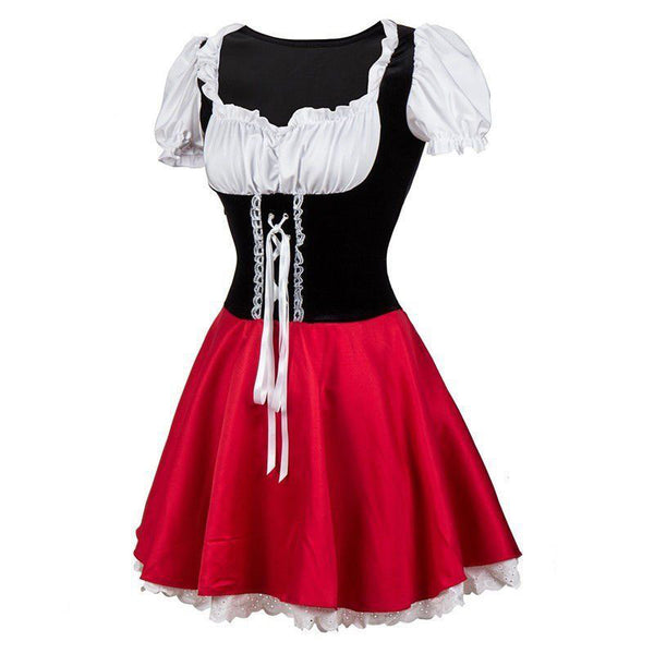New Women Costume Little Red Riding Hood Cosplay Halloween Fancy Dress Stage Outfit