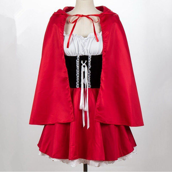 New Women Costume Little Red Riding Hood Cosplay Halloween Fancy Dress Stage Outfit