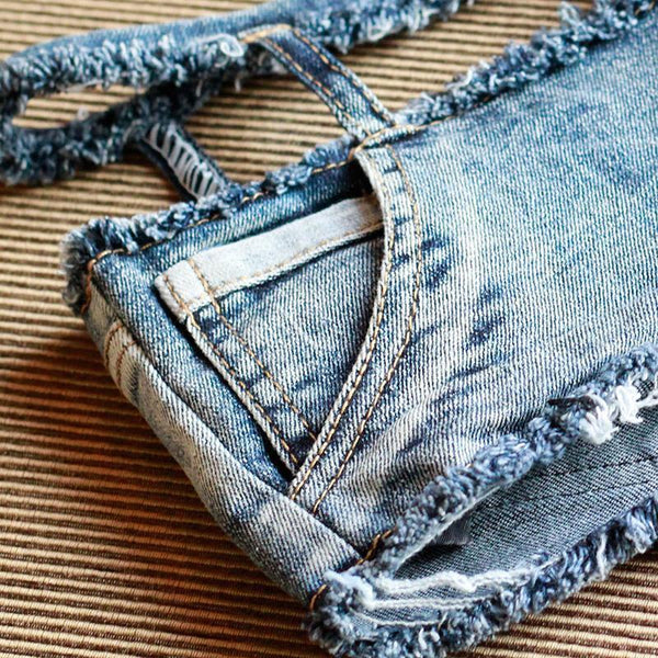 Trendy Women Sexy Beach Party Hot Low Waist Pants Fringe Hem Jeans Denim Shorts