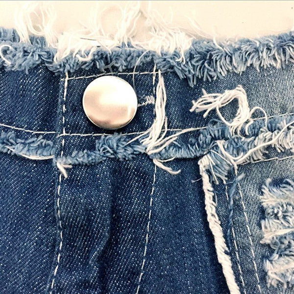 Clubwear High Quality Women Denim Shorts Low Waist Hot Pant Sexy Distressed Jean