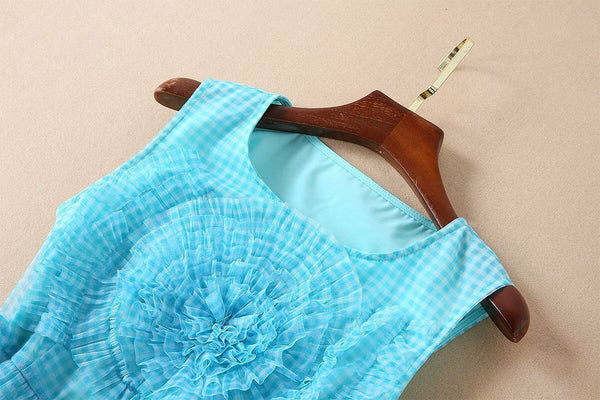 Runway Luxury Women Sleeveless Luxury Puff Dress Summer Designer Party Occident