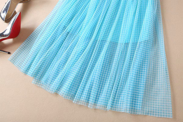 Runway Luxury Women Sleeveless Luxury Puff Dress Summer Designer Party Occident
