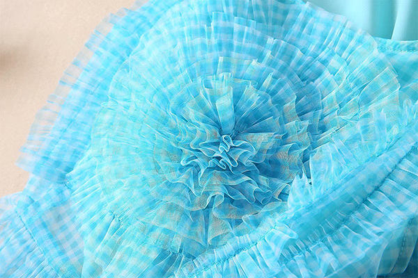 Runway Luxury Women Sleeveless Luxury Puff Dress Summer Designer Party Occident