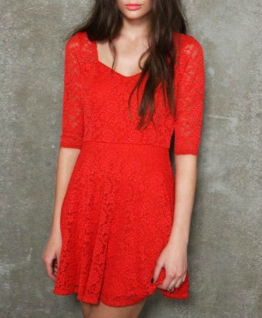 Red Color Dress Cocktail Long Party Casual Evening Bodycon Summer Fashion Sleeve
