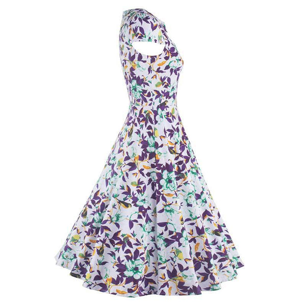 Summer Ladies Floral Print Sleeveless Evening Party Cocktail Bodycon Mini Dress
