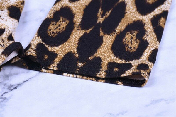Sexy Women Leopard printed bodycon strapless backless bandage Night Party Dress