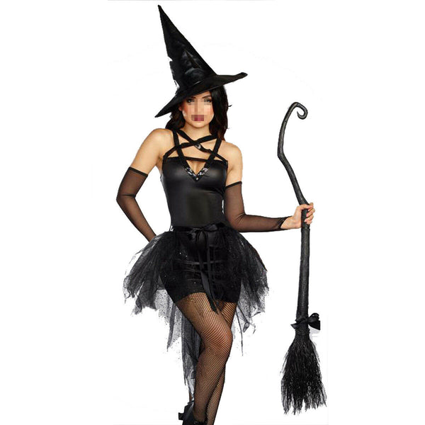Great Look Women Halloween Witch Cosplay Enchantress Costume Sleeveless Fancy Dress Outfit