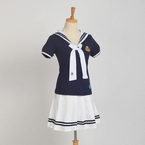 Japan Cute Girls Sailor Suit Students School Dress Looks Cute Outfits Lolita T Shirt Skirt