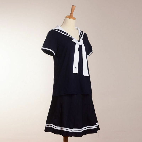 Japan Cute Girls Sailor Suit Students School Dress Looks Cute Outfits Lolita T Shirt Skirt