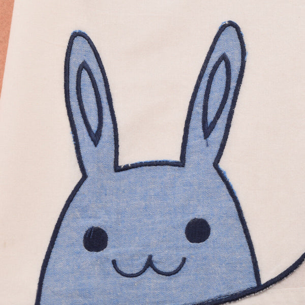 Fashion Loose Summer Preppy Blue Dress Lolita Girl Animal Logo Embroidery Top Skirt Suit