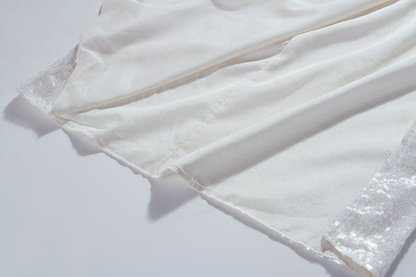 Fashionable Bronzing Temperament Spring V Neck Dress skirt Mermaid Skirt