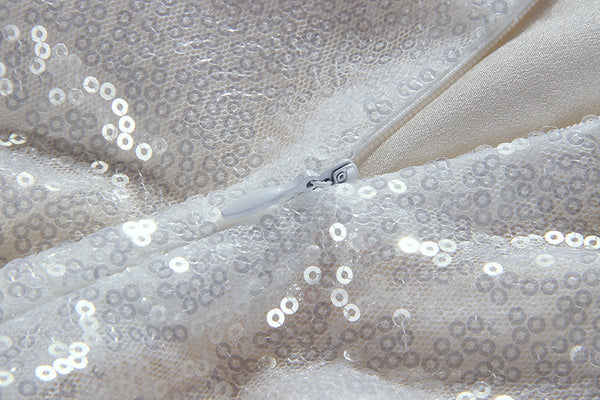 Fashionable Bronzing Temperament Spring V Neck Dress skirt Mermaid Skirt