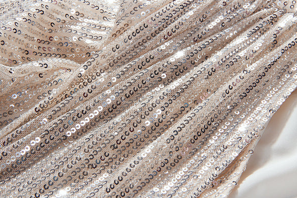 Fashionable Temperament Spring luxury sequined V-neck Long Sleeve Pencil Dress