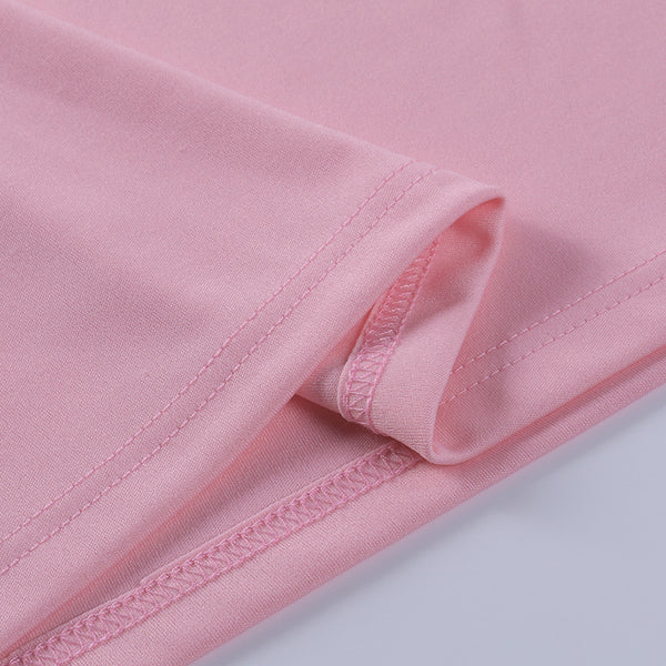 Temperament Solid Color Backless Hollow Front Strap Sling Cotton Dress