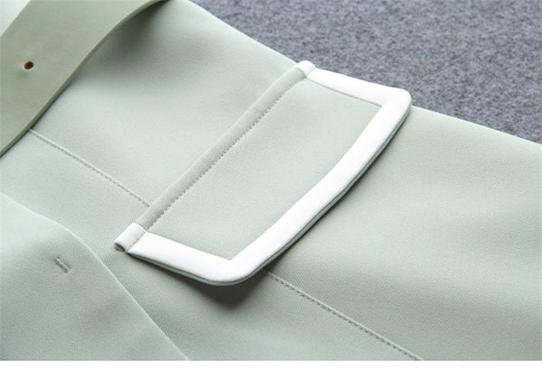 Temperament Fashion Two Piece Sleeveless Dress Mesh Long Skirt